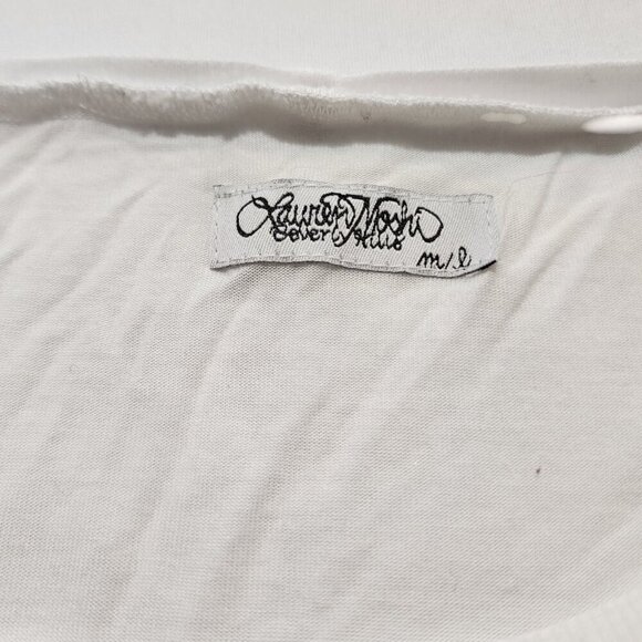 Lauren Moshi Dolman Sleeve Skull Shirt M/L - Picture 5 of 6